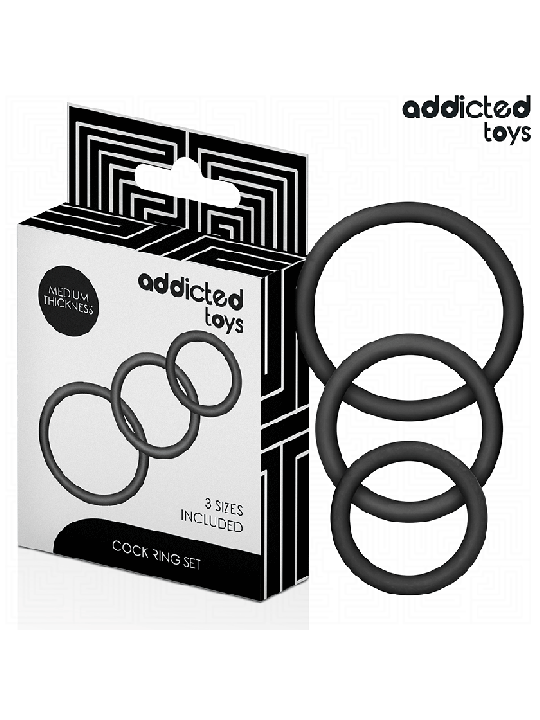 ADDICTED TOYS - LOT DE ANNEAUX EN SILICONE MODÈLE 2