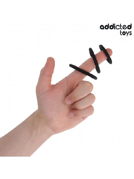 ADDICTED TOYS - LOT DE ANNEAUX EN SILICONE MODÈLE 2