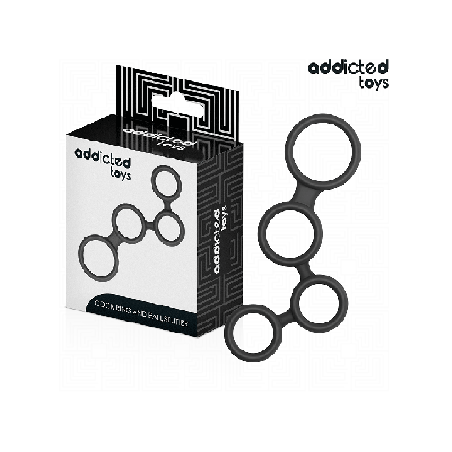 ADDICTED TOYS - ANNEAU PÉNIS AVEC SÉPARATEURS POUR TESTICULES