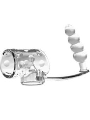 PRETTY LOVE - MANCHON PÉNIS AVEC PLUG ANAL TRANSPARENT