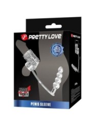 PRETTY LOVE - MANCHON PÉNIS AVEC PLUG ANAL TRANSPARENT