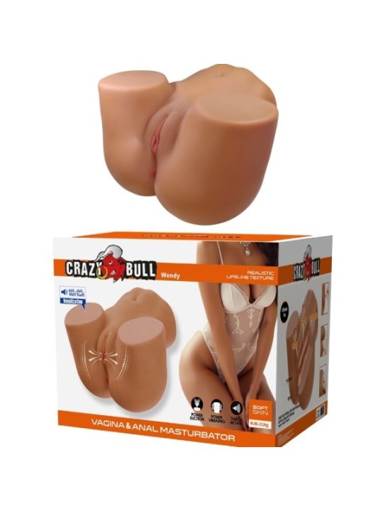 CRAZY BULL - WENDY VIBRATEUR ET SUÇON FÉMININ RÉALISTE AVEC SON 11 KG