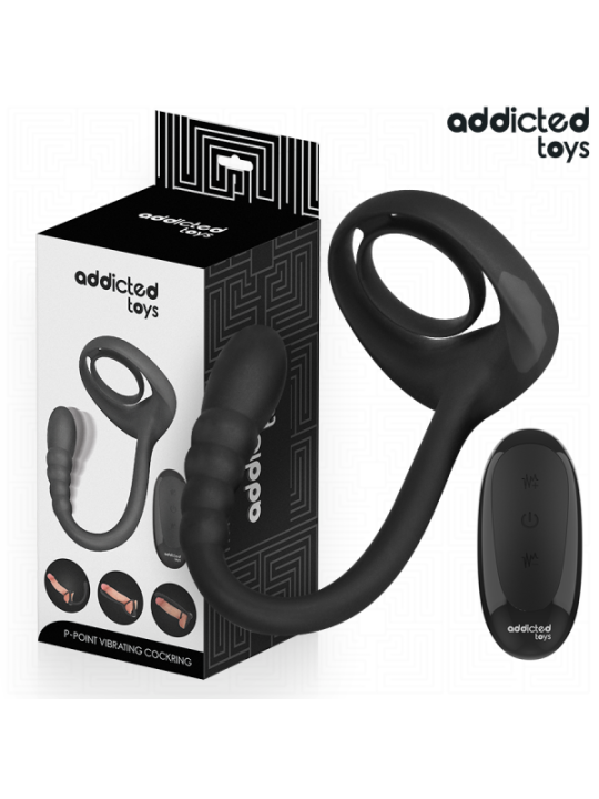 ADDICTED TOYS - ANNEAU PÉNITENTIAIRE VIBRANT POUR POINT P AVEC TÉLÉCOMMANDE