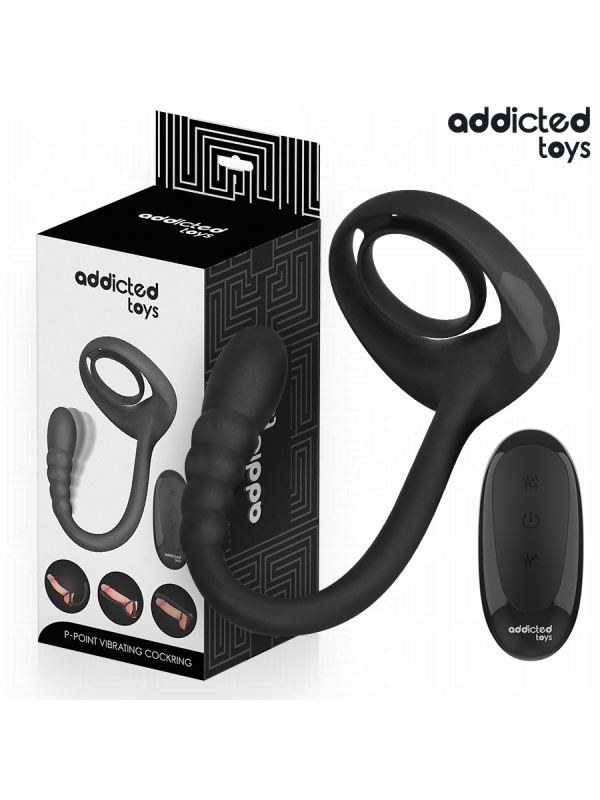 ADDICTED TOYS - ANNEAU PÉNITENTIAIRE VIBRANT POUR POINT P AVEC TÉLÉCOMMANDE