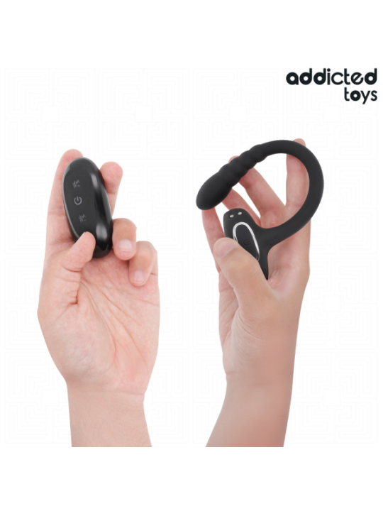 ADDICTED TOYS - ANNEAU PÉNITENTIAIRE VIBRANT POUR POINT P AVEC TÉLÉCOMMANDE