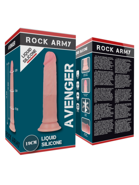 ROCKARMY - LIQUIDE SILICONE PREMIUM AVENGER REALISTIC 19 CM -O- 3.98 CM