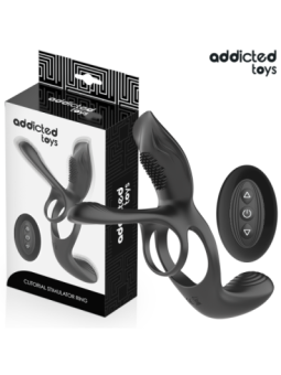 ADDICTED TOYS - ANNEAU DOUBLE PÉNIS AVEC STIMULATEUR CLITORIAL