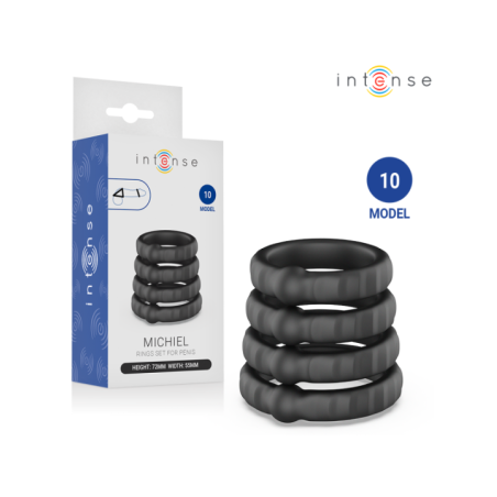 INTENSE - MICHIEL ENSEMBLE DE 4 ANNEAUX PÉNIS MODÈLE 10