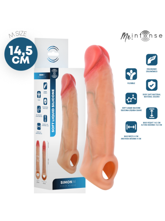 MR INTENSE - SIMON M MANCHON PÉNIS EN SILICONE 14,5 CM -Ø- 4 CM