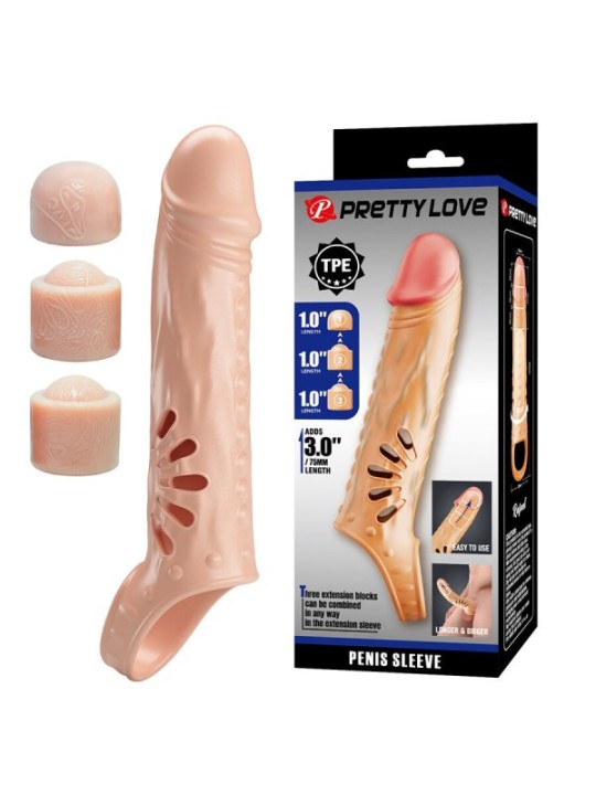 PRETTY LOVE - MANCHON PÉNIS AVEC EXTENSIONS
