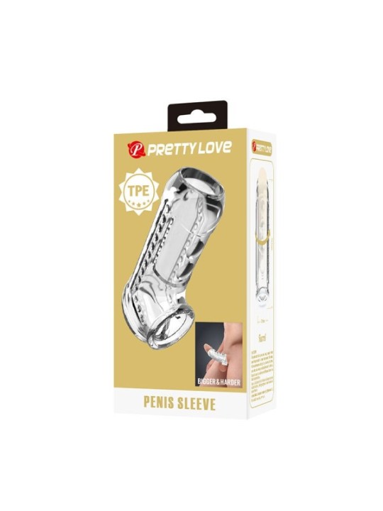 PRETTY LOVE - GAINE PÉNIENNE TEXTURÉE TRANSPARENTE