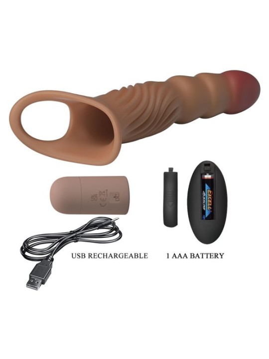 PRETTY LOVE - MANCHON PÉNIS TEXTURÉ AVEC VIBRATION ET TÉLÉCOMMANDE