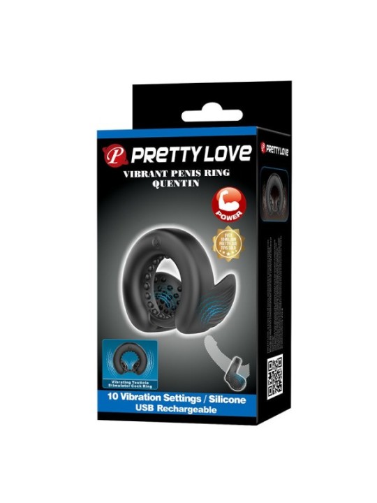 PRETTY LOVE - QUENTIN ANNEAU PÉNIS AVEC STIMULATEUR TESTICULAIRE