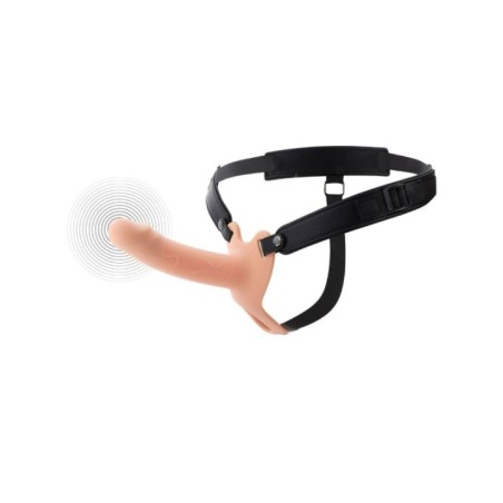 HIDDEN DESIRE - INFERNO MANCHON PÉNIS VIBRANT AVEC STRAP-ON 16 CM