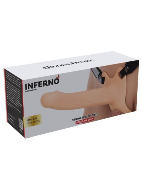 HIDDEN DESIRE - INFERNO MANCHON PÉNIS AVEC STRAP-ON 20 CM