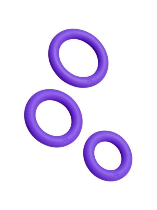 ROMP - REMIX TRIO ENSEMBLE DE 3 ANNEAUX PÉNIS EN SILICONE VIOLETTES