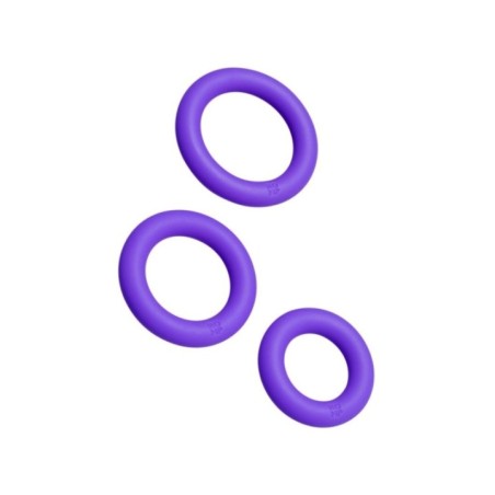 ROMP - REMIX TRIO ENSEMBLE DE 3 ANNEAUX PÉNIS EN SILICONE VIOLETTES