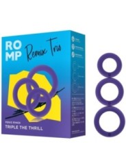 ROMP - REMIX TRIO ENSEMBLE DE 3 ANNEAUX PÉNIS EN SILICONE VIOLETTES