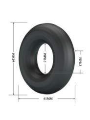 CRAZY BULL - ANNEAU PÉNAL URBAN EN SILICONE ULTRA DOUX NOIR