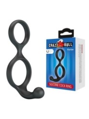 CRAZY BULL - FLORIAN DOUBLE ANNEAU DE PÉNIS ET DE TESTICULES NOIR