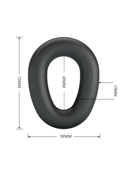 CRAZY BULL - VESPER ANNEAU PÉNAL EN SILICONE ULTRA DOUX NOIR