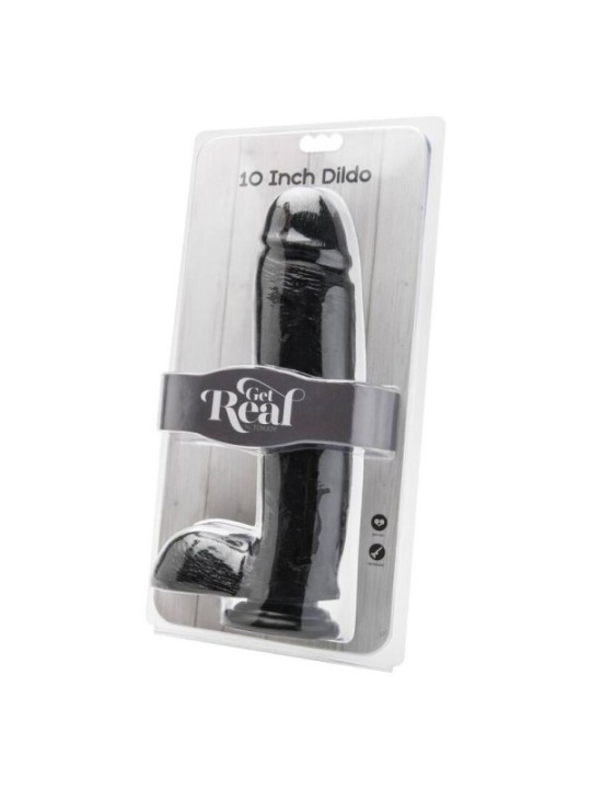 GET REAL - GODE 25,5 CM AVEC BOULES NOIRES