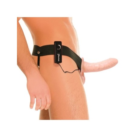 FETISH FANTASY SERIES - HARNAIS VIBRATEUR CREUX POUR LUI ET ELLE NATUREL 14CM