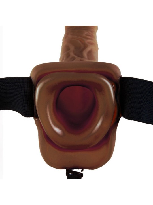 FETISH FANTASY SERIES - SANGLE CREUSE 9 AVEC BOULES 22.9CM MARRON