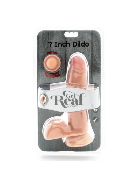 GET REAL - GODE DOUBLE DENSITÉ 12 CM BALLES PEAU