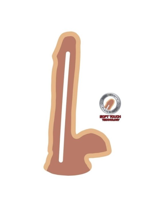 GET REAL - GODE DOUBLE DENSITÉ 17 CM BALLES PEAU