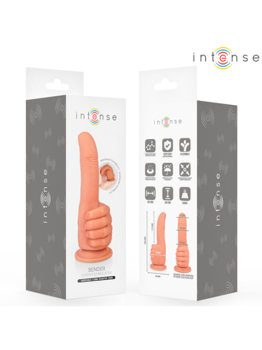 INTENSE - BENDER STIMULATEUR POINT G MAIN FLEXIBLE 11,3 CM