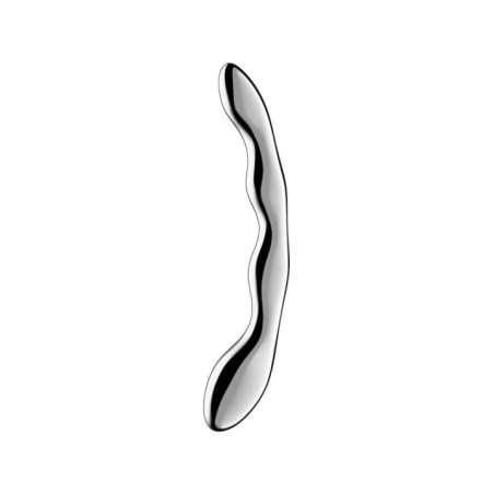 SATISFYER - COSMIC CREST 2 GODEMICHET DOUBLE EN ACIER INOXYDABLE