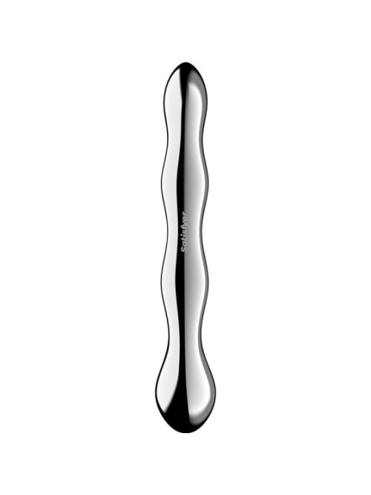 SATISFYER - COSMIC CREST 2 GODEMICHET DOUBLE EN ACIER INOXYDABLE