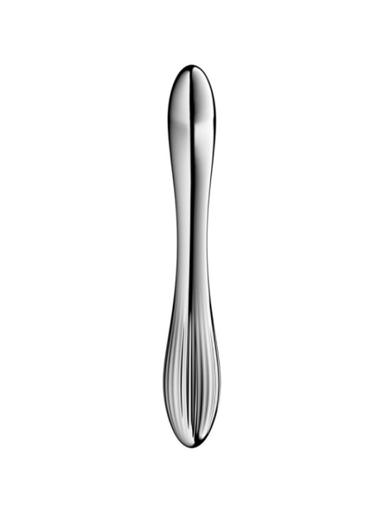 SATISFYER - PURE GRAVITY 1 GODEMICHET DOUBLE EXTRÉMITÉ EN ACIER INOXYDABLE