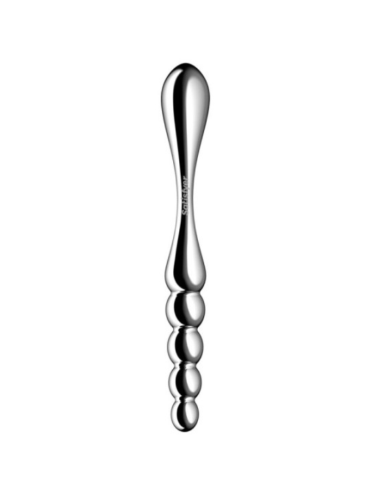 SATISFYER - STAR FORCE 1 GODEMICHET DOUBLE EN ACIER INOXYDABLE