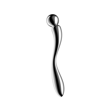 SATISFYER - STAR FORCE 2 GODEMICHET DOUBLE EN ACIER INOXYDABLE