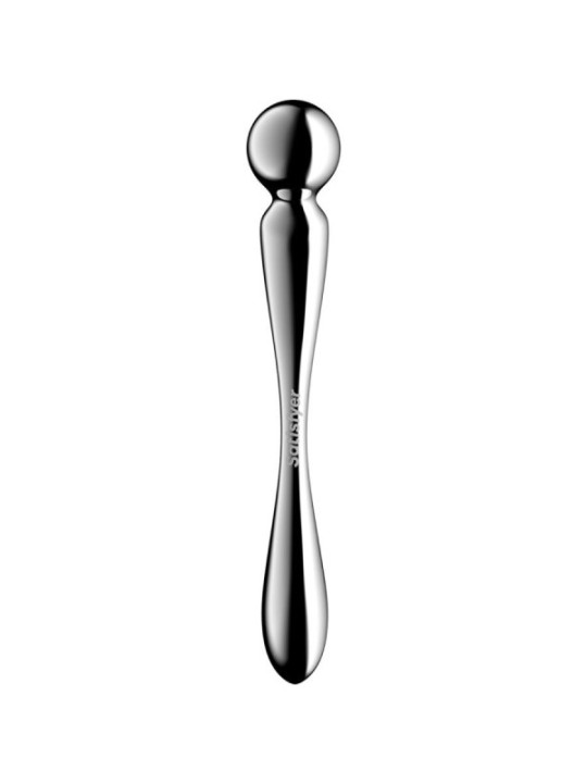 SATISFYER - STAR FORCE 2 GODEMICHET DOUBLE EN ACIER INOXYDABLE