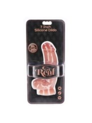 GET REAL - GODE EN SILICONE 18 CM AVEC BALLES PEAU