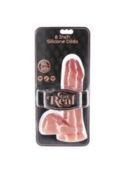 GET REAL - GODE EN SILICONE 20,5 CM AVEC BALLES PEAU