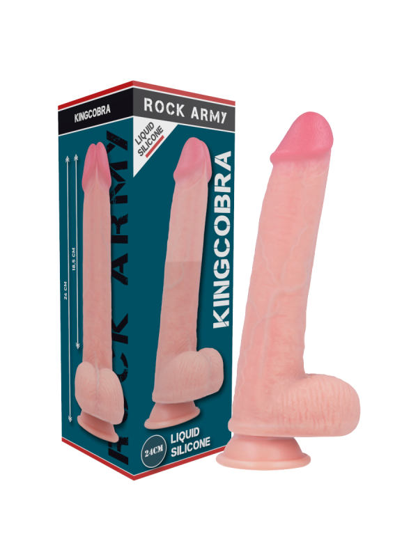 ROCKARMY - LIQUIDE SILICONE PREMIUM KINGCOBRA RÉALISTE 24 CM -O- 4.77 CM