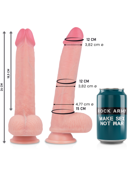 ROCKARMY - LIQUIDE SILICONE PREMIUM KINGCOBRA RÉALISTE 24 CM -O- 4.77 CM