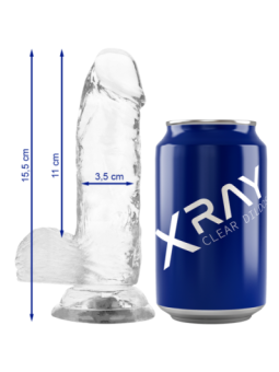 X RAY - BITE TRANSPARENTE AVEC BOULES 15.5 CM -O- 3.5 CM