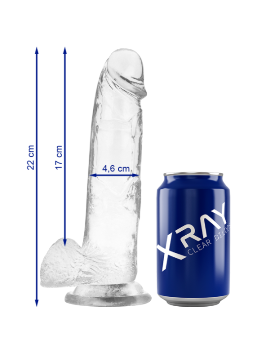 X RAY - BITE TRANSPARENTE AVEC BOULES 22 CM -O- 4.6 CM