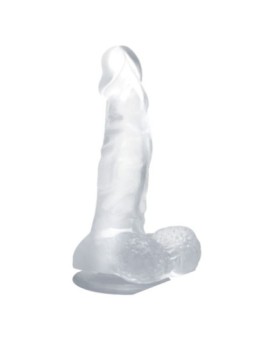 BAILE - GODE RÉALISTE AVEC VENTOUSE ET TESTICULES 16.7 CM TRANSPARENT