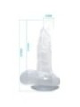 BAILE - GODE RÉALISTE AVEC VENTOUSE ET TESTICULES 16.7 CM TRANSPARENT