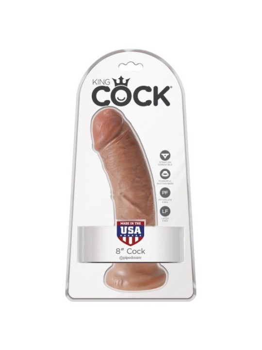 KING COCK - PÉNIS RÉALISTE 19.5 CM CARAMEL