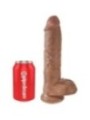 KING COCK - PÉNIS RÉALISTE AVEC BOULES 19.8 CM CARAMEL