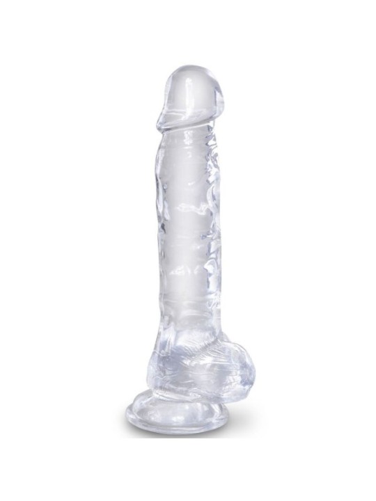 KING COCK - CLEAR PÉNIS RÉALISTE AVEC BOULES 16.5 CM TRANSPARENT