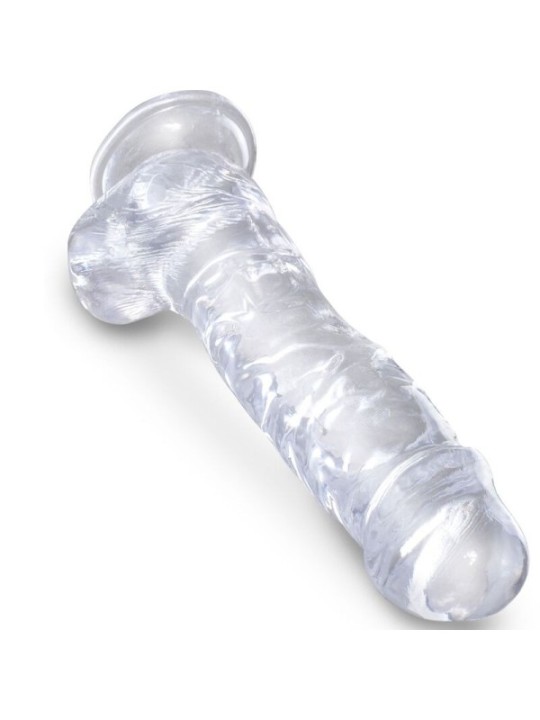 KING COCK - CLEAR PÉNIS RÉALISTE AVEC BOULES 16.5 CM TRANSPARENT