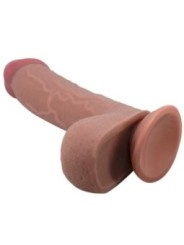 PRETTY LOVE - SÉRIE SLIDING SKIN GODE RÉALISTE AVEC VENTOUSE SLIDING SKIN MARRON 23,4 CM